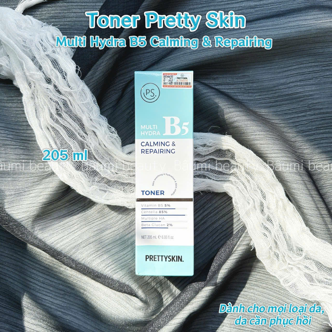 Toner/ Nước hoa hồng dưỡng trắng Pretty Skin Multi Hydra B5 Calming Repairing 205ml - Hàn Quốc