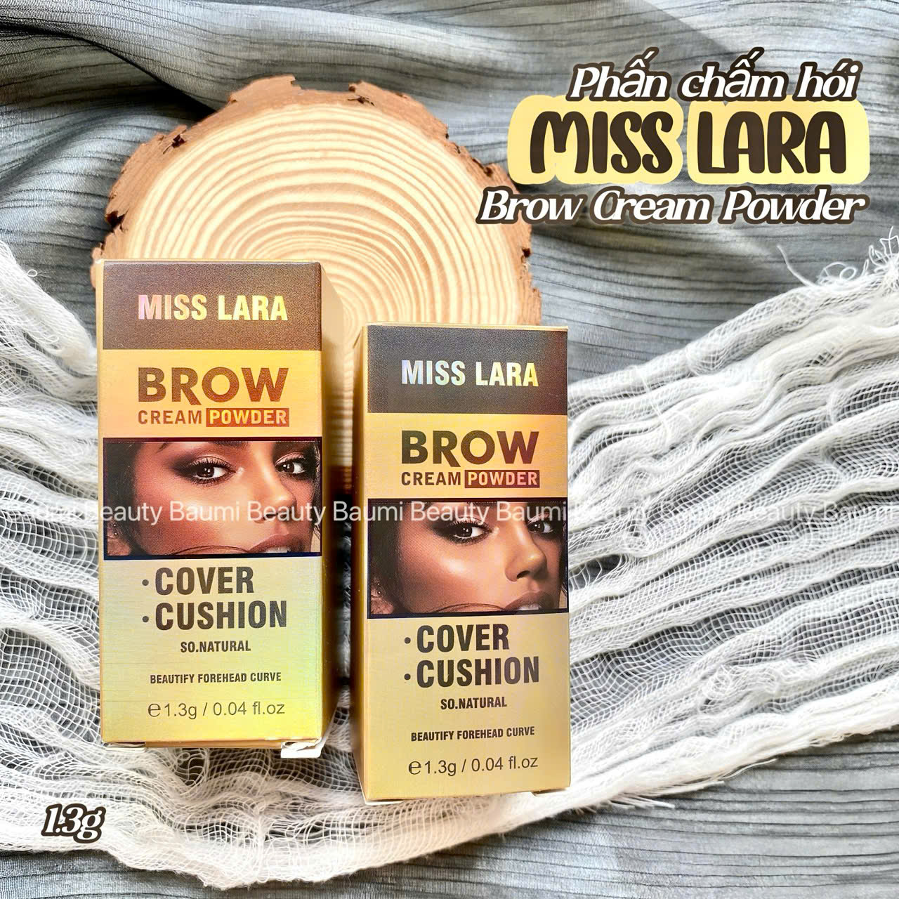 Phấn chấm hói / che khuyết điểm chân tóc Miss Lara Brow Cream Powder 1,3g