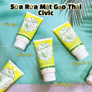 Sữa rửa mặt tạo bọt sạch sâu sữa gạo Rice Milk Civic 180ml - Thái Lan