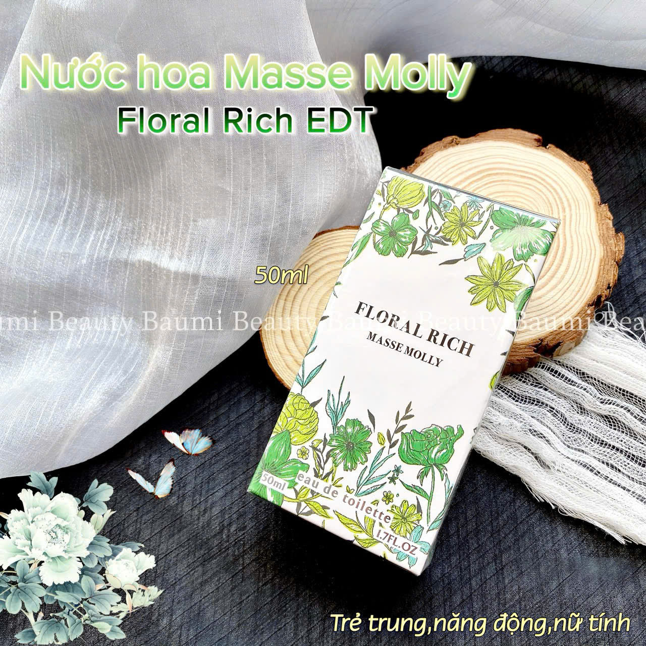 Nước hoa nữ Masse Molly Floral Rich eau de toilette 50ml - Nhật Bản