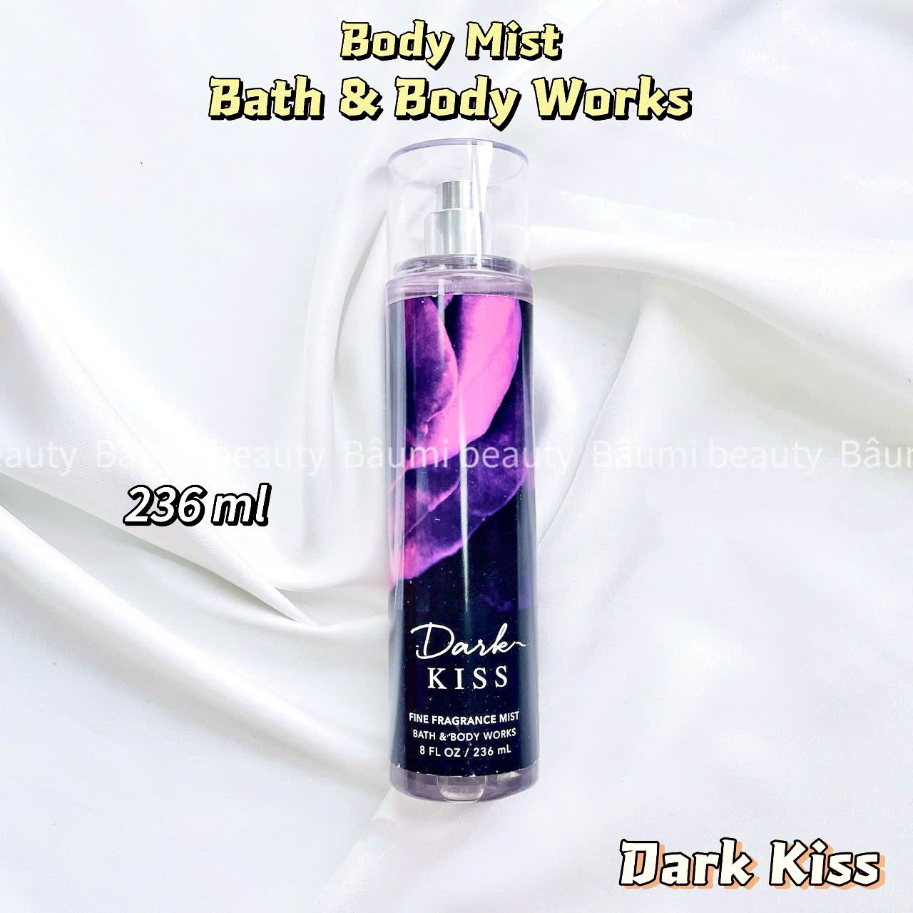 Xịt thơm toàn thân body mist Bath & Body Works Fine Fragrance Dark Kiss 236ml - Mỹ