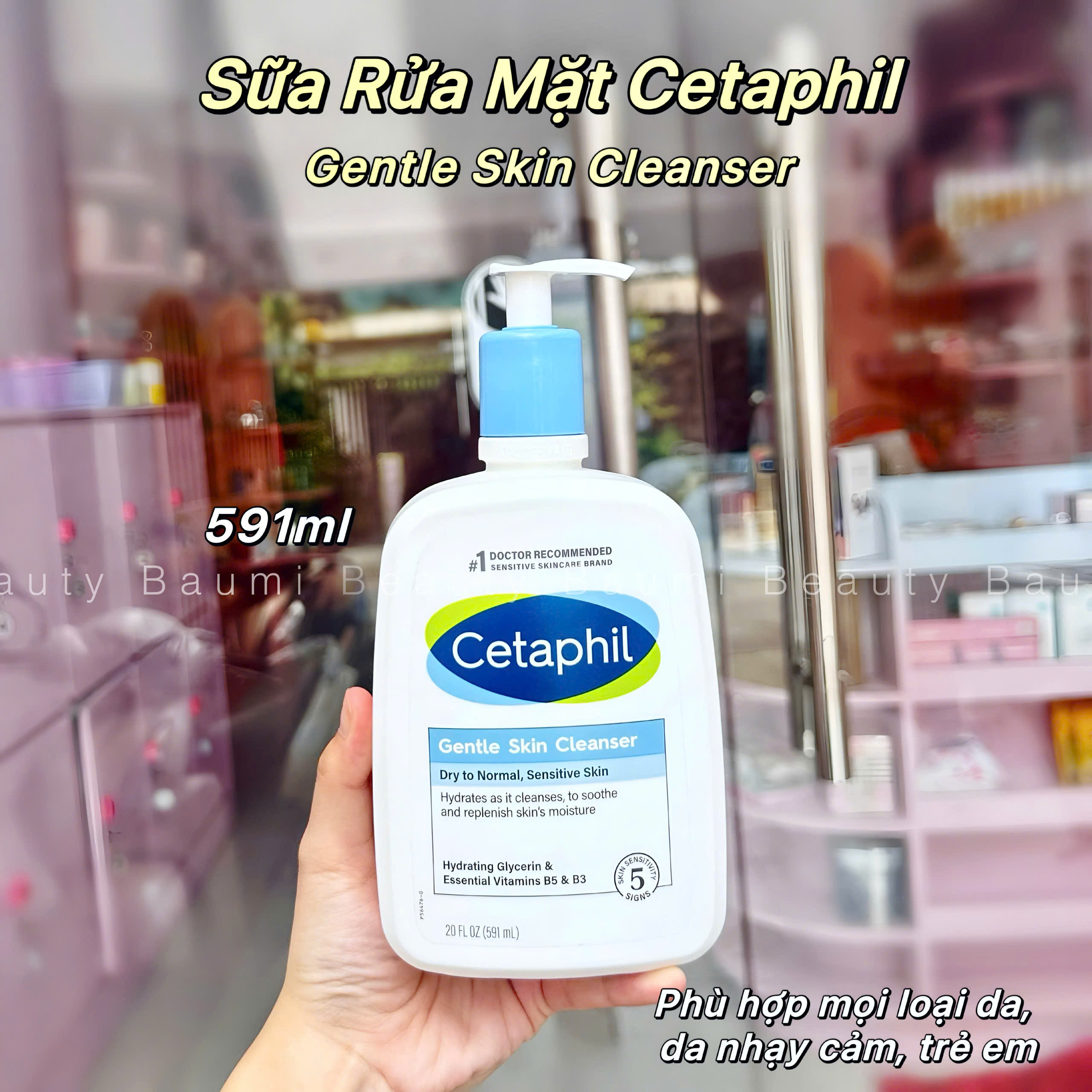  Gel rửa mặt Cetaphil dịu nhẹ an toàn lành tính dùng được cho trẻ em 591ml - Canada