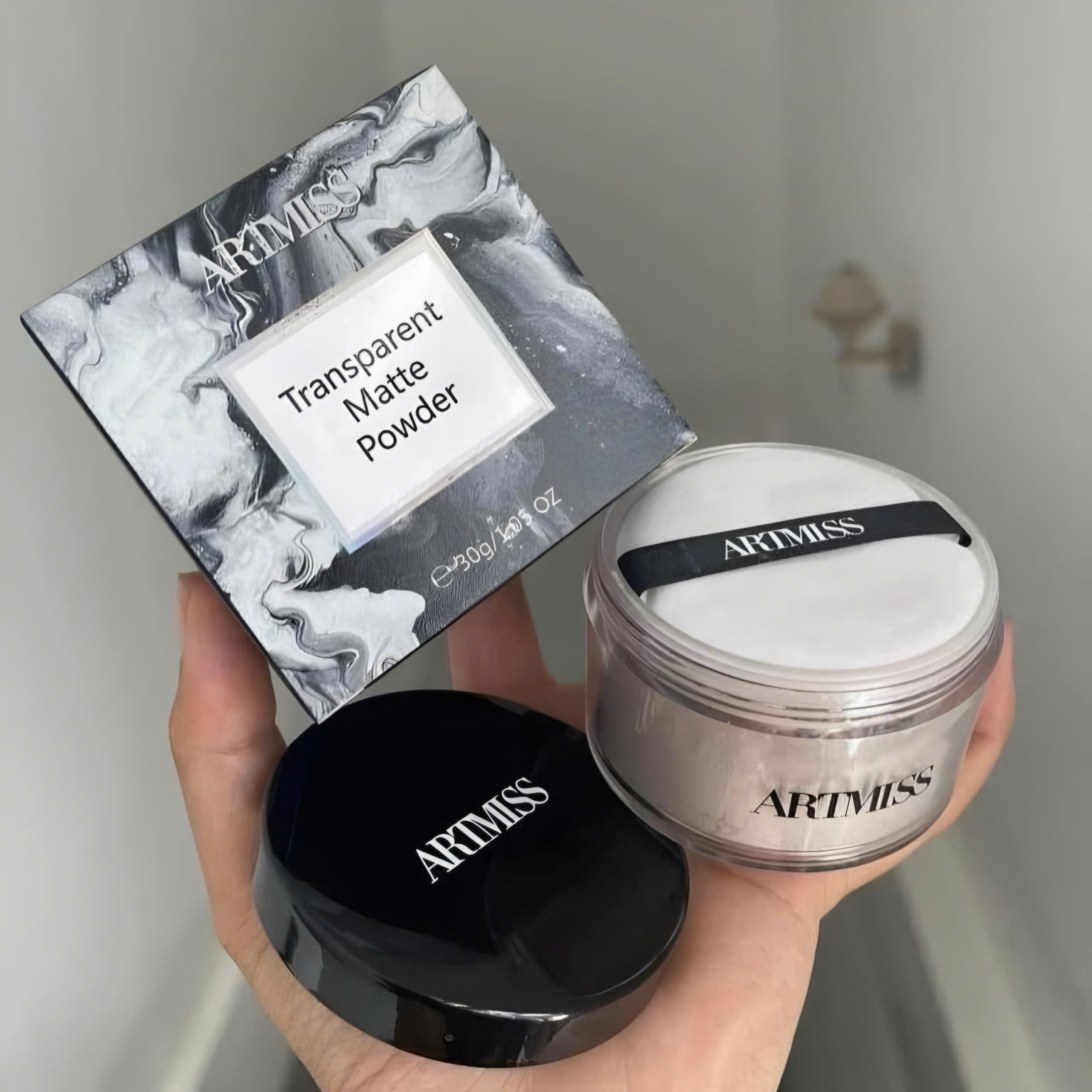 Phấn phủ bột kiềm dầu ARTMISS Transparent Matte Powder 30g - Trung #T03