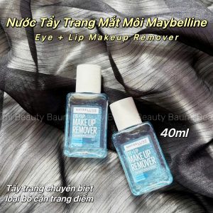 (Minisize ) Tẩy trang làm sạch sâu mọi lớp trang điểm cứng đầu cho mắt/ môi Maybelline New York Eye-Lip Makeup Remover 40ml - Mỹ