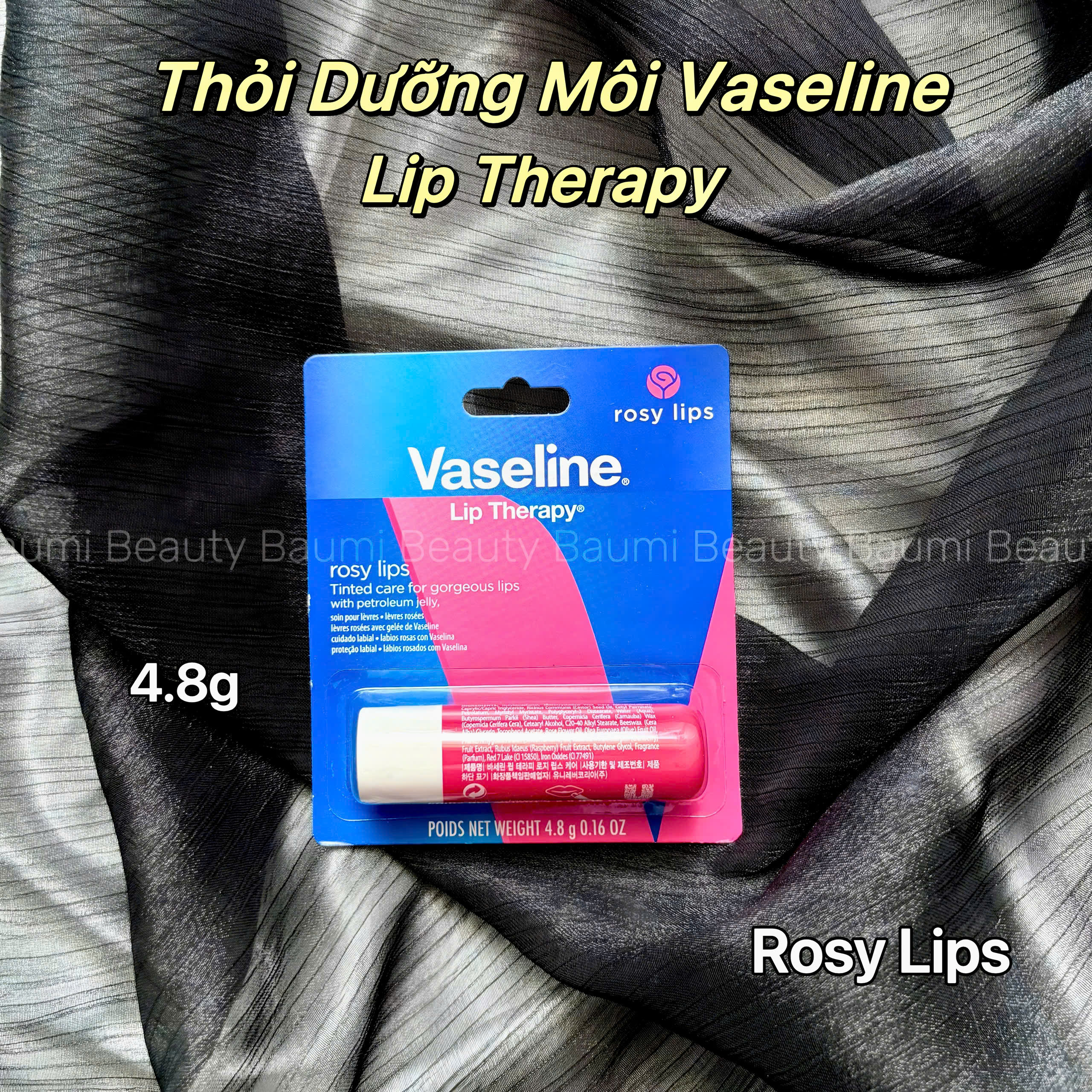Son dưỡng môi dạng thỏi Vaseline Lip Therapy 4,8g - Mỹ #Rosy Lips
