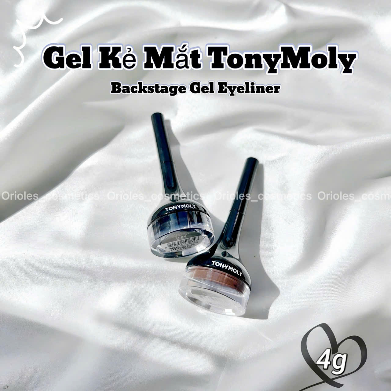 Kẻ mắt chống trôi dạng sáp chấm + kèm cọ vẽ mắt Tony Moly 4g - Hàn Quốc #01 đen