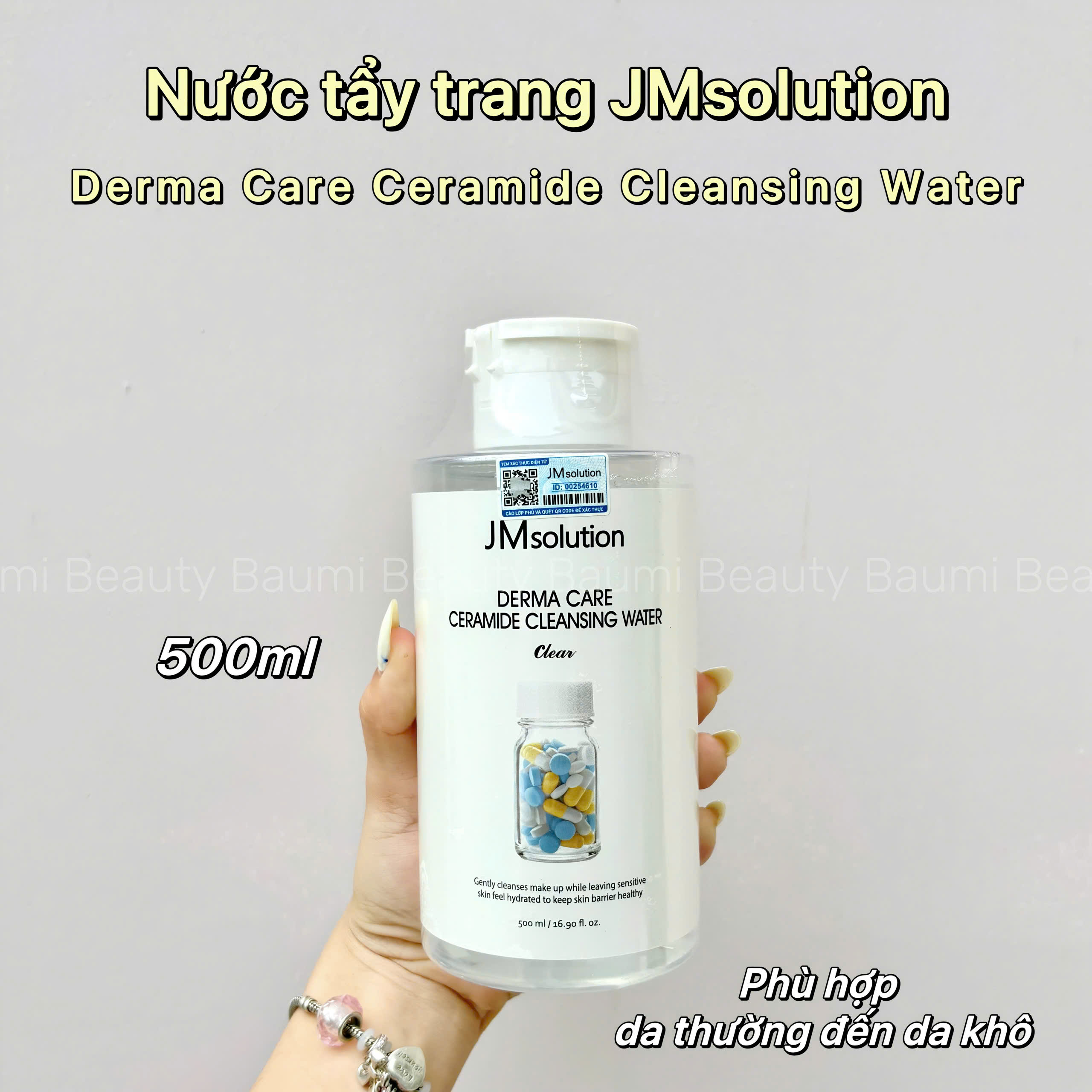 Nước Tẩy Trang JM Solution Derma Care Ceramide Cleansing Water 500ml - Hàn Quốc