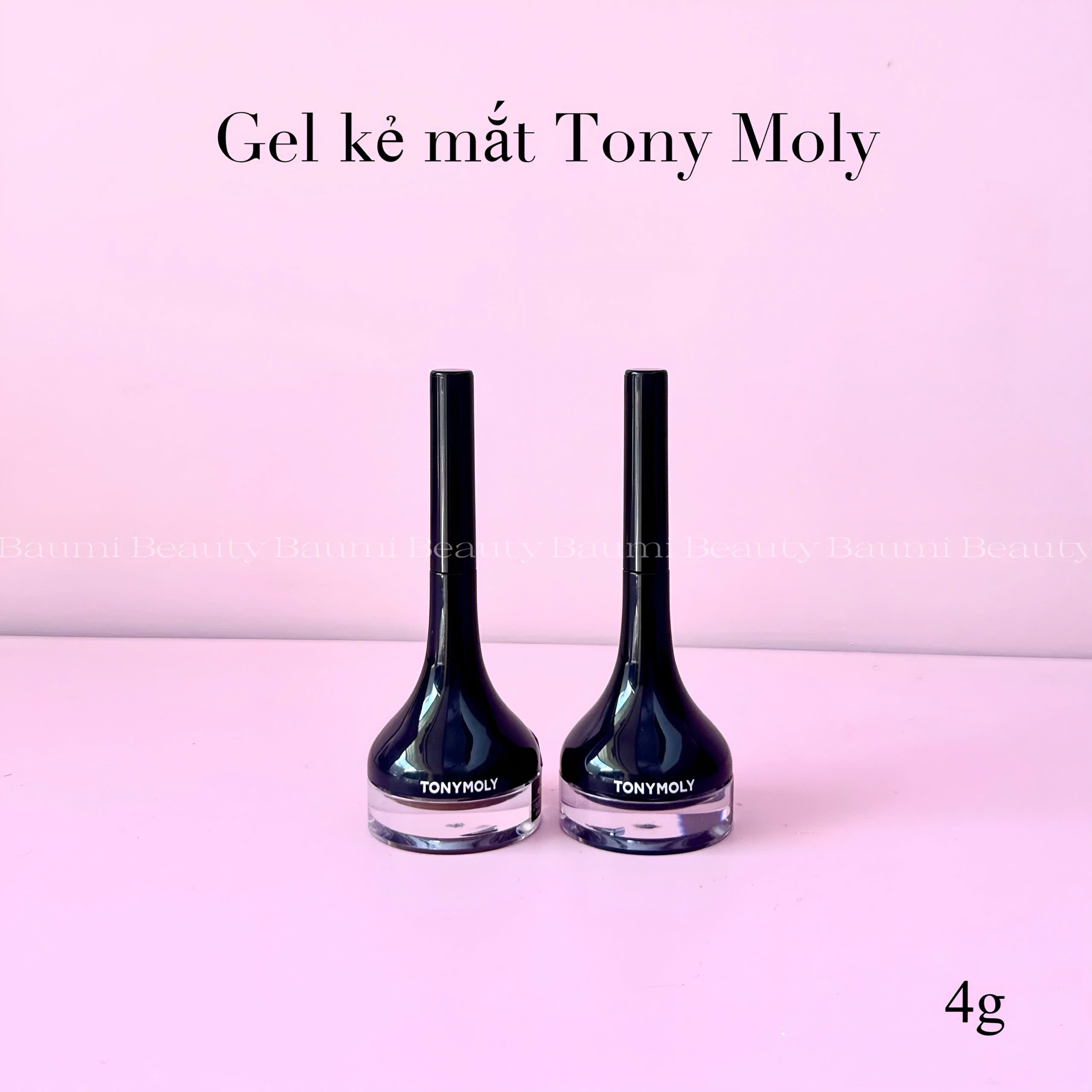 Kẻ mắt chống trôi dạng sáp chấm + kèm cọ vẽ mắt Tony Moly 4g - Hàn Quốc #01 đen