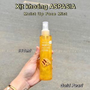Xịt khoáng nhũ Gold Pearl Aspasia Moist Face Mist Up 150ml - Hàn Quốc