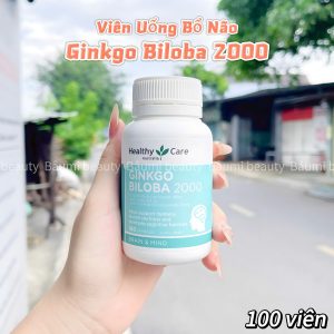 Thực Phẩm Viên Uống Bổ Não Ginkgo Biloba 2000 100 viên - Úc #cải thiện trí nhớ, giảm stress, lưu thông tuần hoàn máu