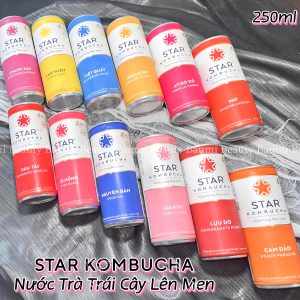 ( Lẻ 1 lon ) Nước uống Star Kombucha trái cây lên men tốt cho sức khoẻ, đẹp da, giữ dáng 250ml - Việt Nam
