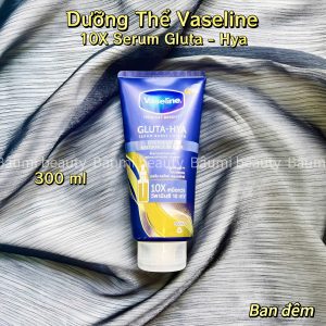 Sữa dưỡng thể body 10X Vaseline Gluta Hya Serum Overnight Radiance Repair 330ml - Bản Thái Lan #Ban đêm, dưỡng trắng, cấp ẩm sâu
