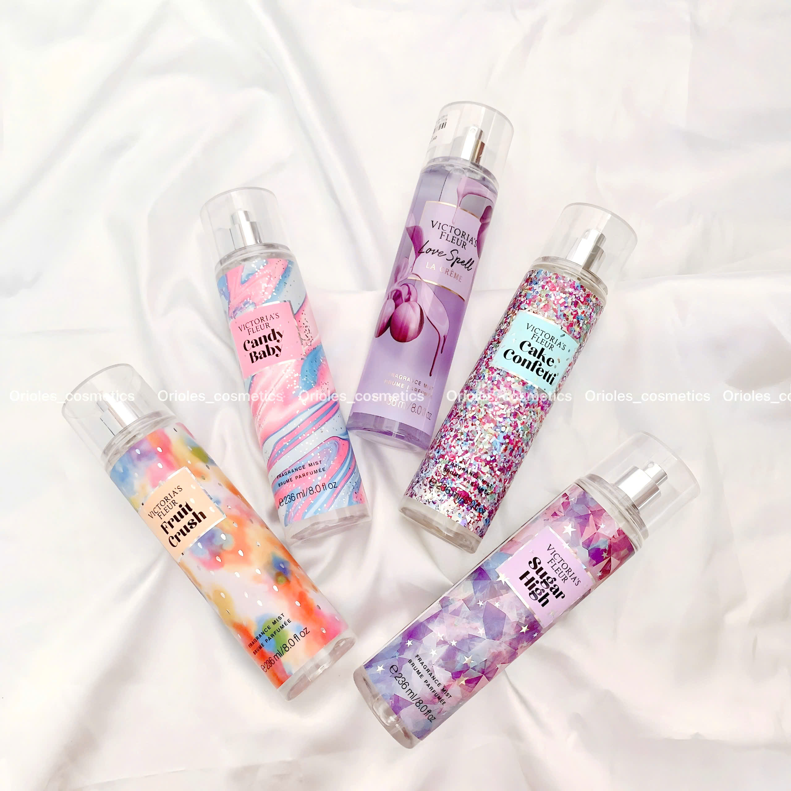 Xịt thơm Body Mist Victoria's Fleur nhẹ dịu , tươi mới nhiều mùi 236ml - Bản Trung