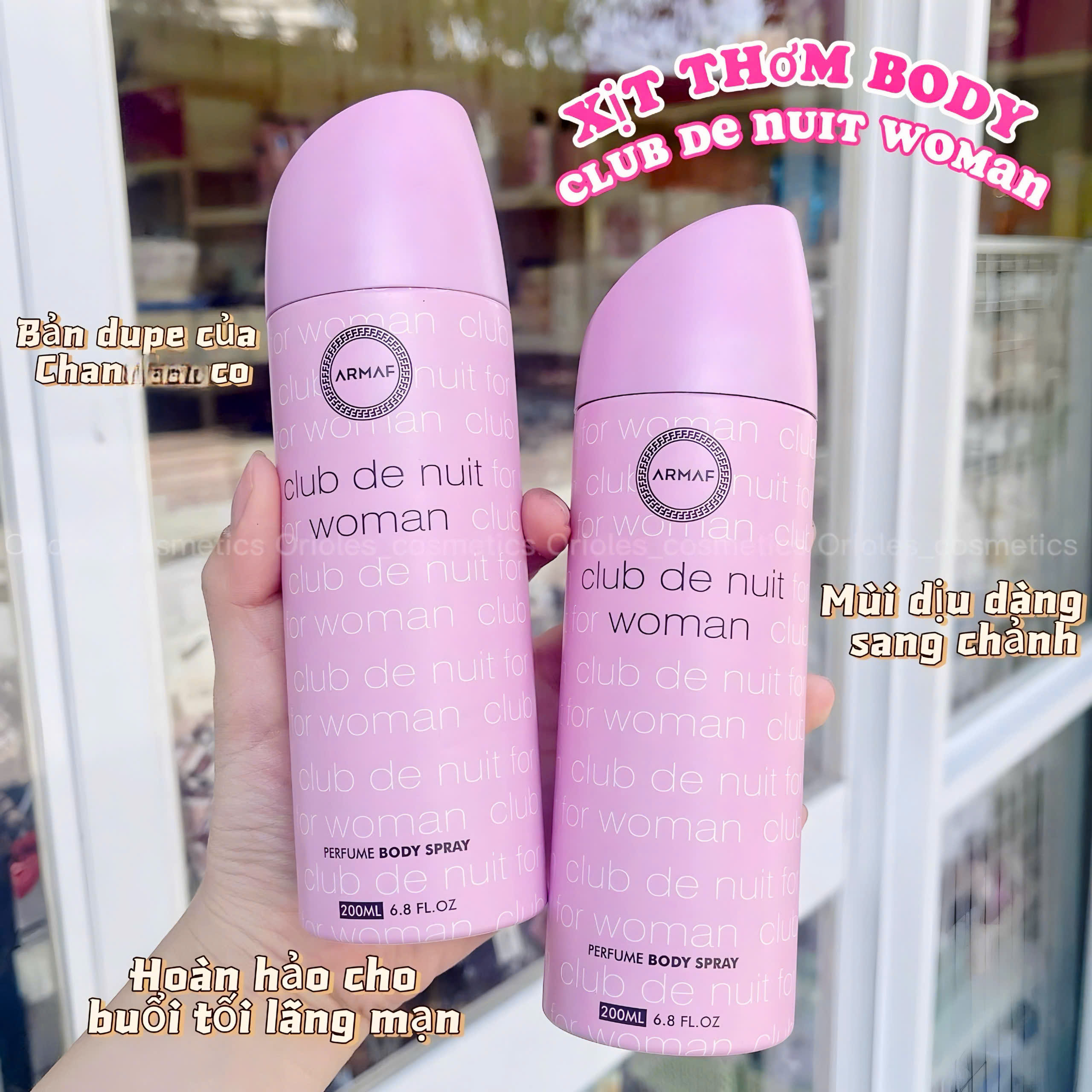 Xịt thơm body nữ mùi hương nước hoa sang trọng, quý phái Armaf Club de Nuit Woman 200ml - Ả rập