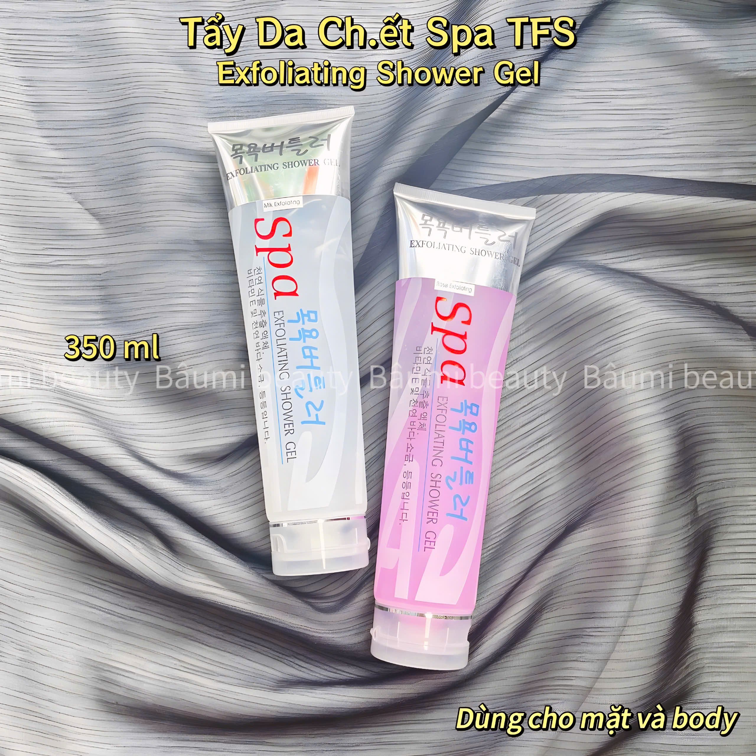 ( Mẫu mới ) Gel tẩy tế bào chết Spa Thefaceshop Exfoliating Shower Gel 350ml - Hàn Quốc