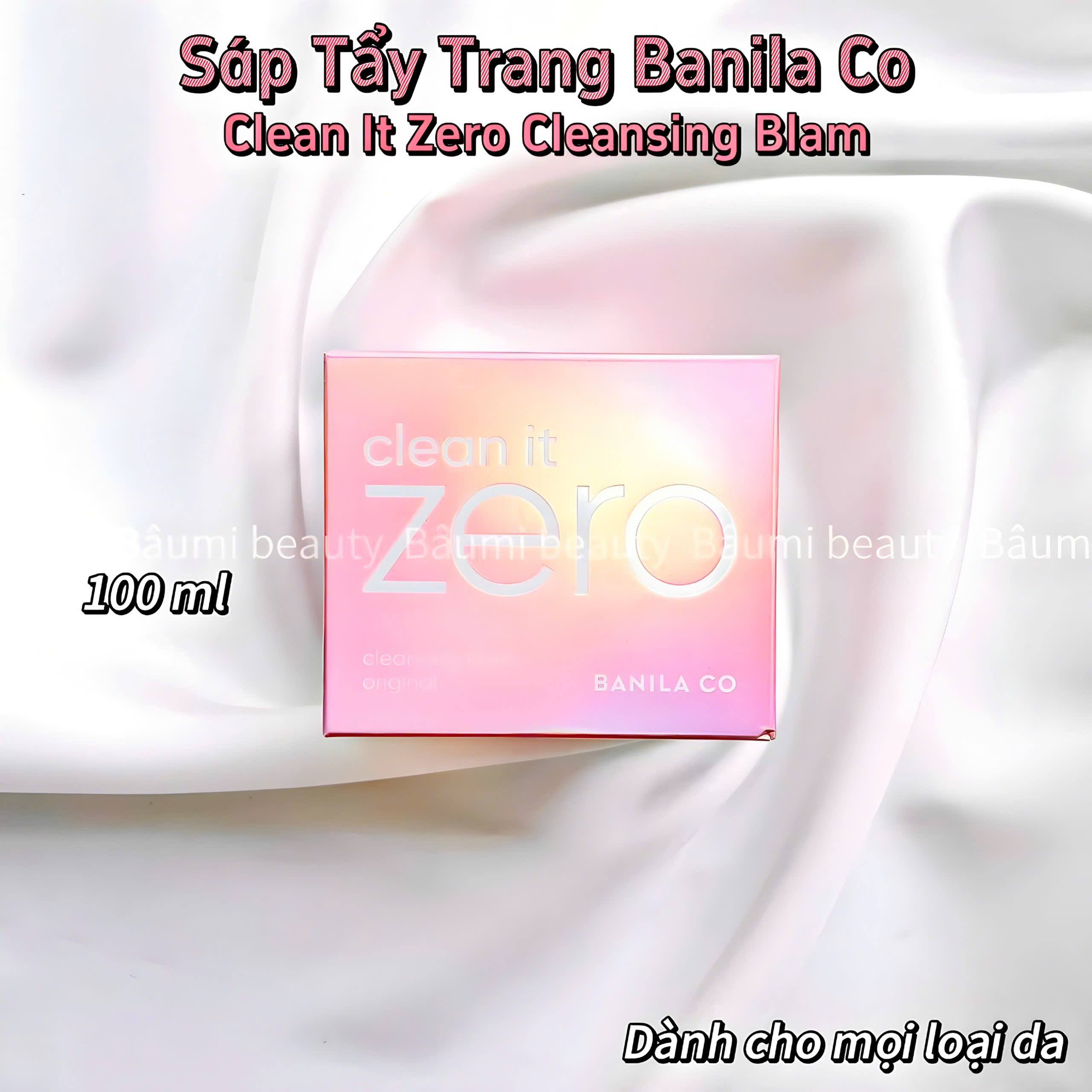 Sáp tẩy trang cao cấp Clean It Zero Cleansing balm Banila Co 100ml - Hàn Quốc #Hồng, Original