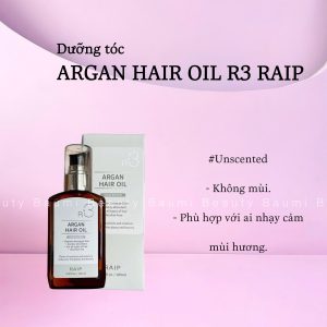 Huyết thanh/ Tinh dầu dưỡng tóc Raip R3 Argan Hair Oil 100ml - Hàn Quốc #Unscented