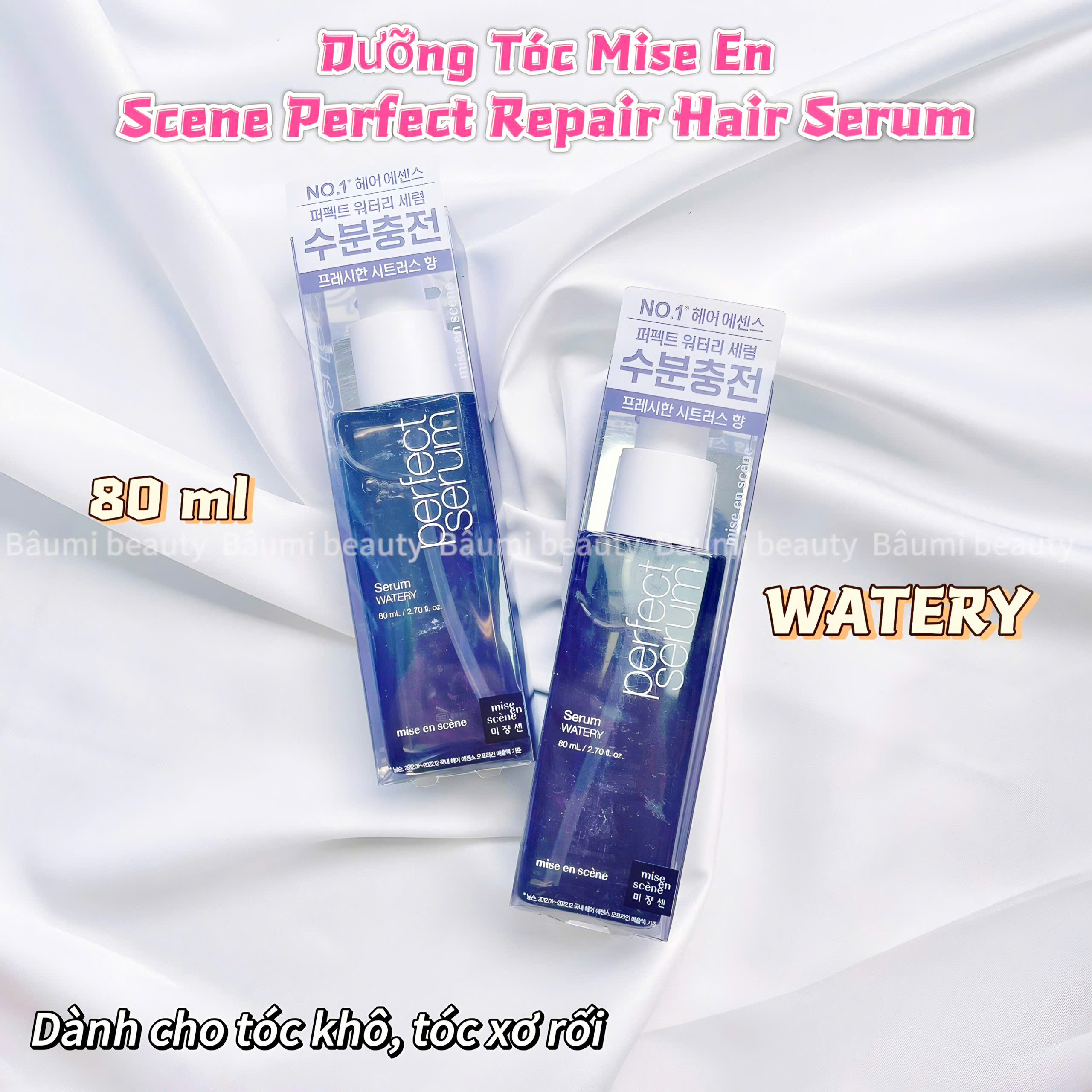 Huyết thanh/ tinh dầu dưỡng tóc Mise En Scene Perfect Repair Hair Serum 80ml - Hàn Quốc #Watery