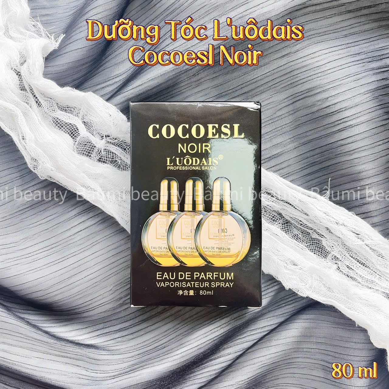Tinh dầu dưỡng tóc Cocoesl Noir L’uodais mượt tóc giảm chẻ ngọn hương nước hoa Eau de Parfum 80ml  - nội địa Trung