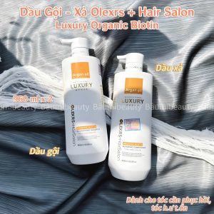 Dầu xả phục hồi tóc khô xơ rối, gãy rụng với hương thơm sang trọng Olexrs+ Hair Salon Luxury 960ml - Anh