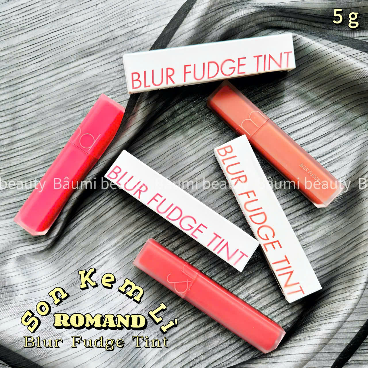 Son kem lì hiệu ứng mờ đẹp Romand Blur Fudge Tint 5g - Hàn Quốc #10 Fudge Red