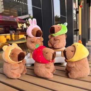Móc khoá thú bông Capybara con to nhiều mẫu cute hột me MKTBCB65