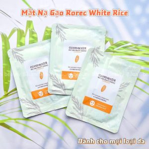 Mask/ mặt nạ gạo dưỡng sáng da, đều màu Rorec White Rice 30g - Nội địa Trung #lẻ 1 miếng