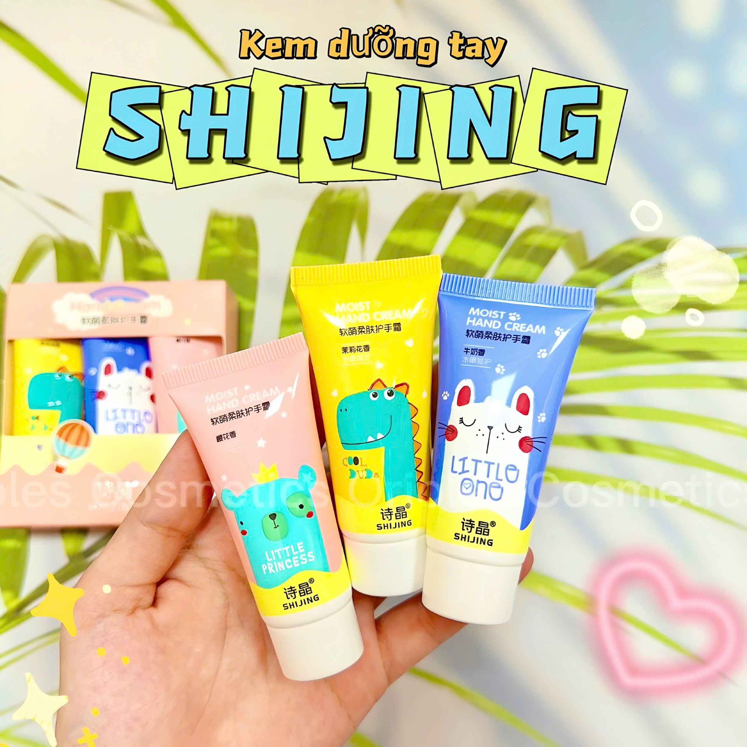 Kem dưỡng da tay Shijing cho đôi tay mềm mại trắng sáng 45g - Nội địa Trung #hộp 3 tuýp