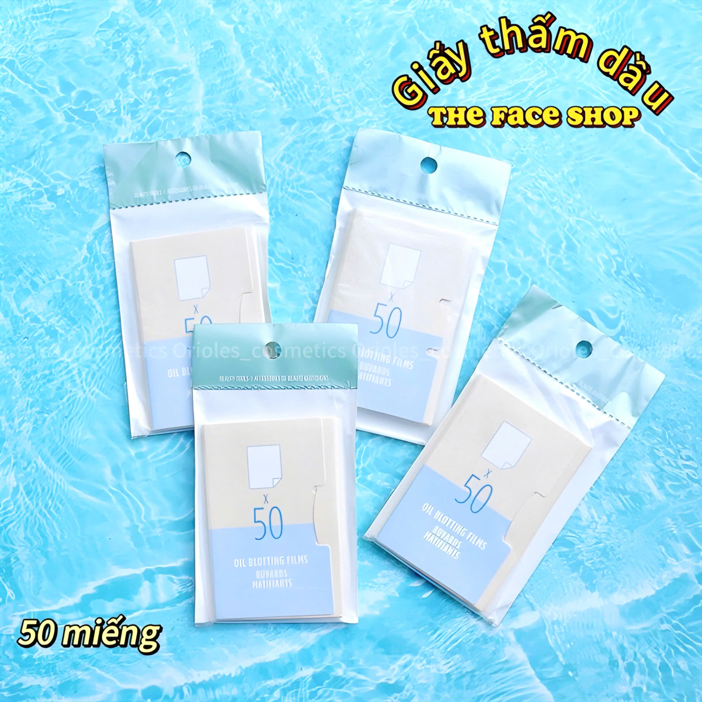 [ Set 50 tờ ] Giấy thấm dầu dạng phim The Face Shop Oil Blotting Films Hàn Quốc