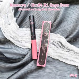 Mascara/ Chuốt mi siêu mịn làm dài cong mi không nhòe, mỏng nhẹ tự nhiên kèm lược Gege bear 3.5g - nội địa Trung 01# Đen