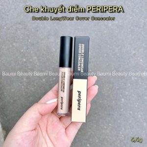 Kem che khuyết điểm che phủ cao Double Long Wear Cover Concealer Ink Peripera 5.5g - Hàn Quốc  #02 Natural Beige tone tự nhiên