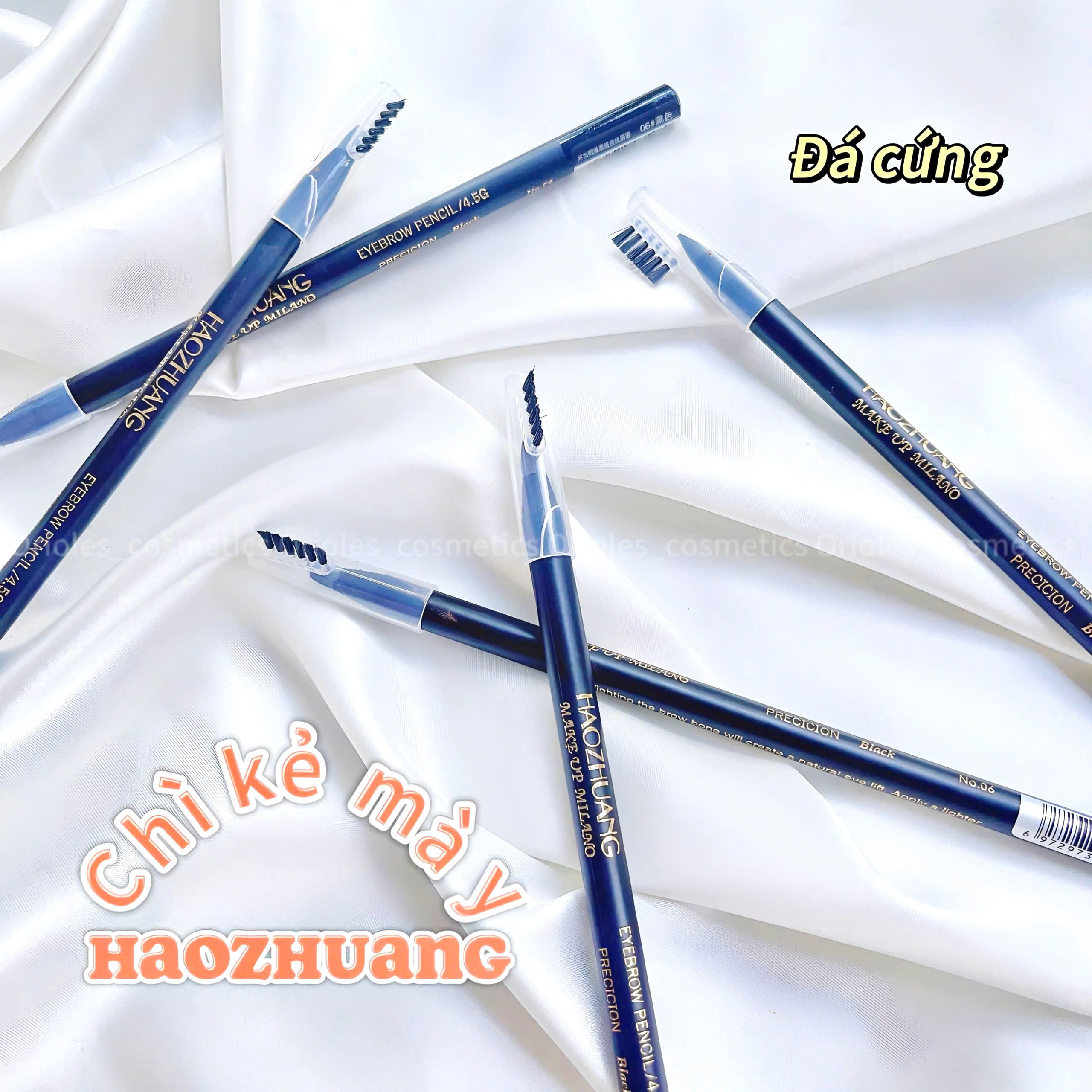 Chì đá kẻ lông mày chống nước và mồ hôi cao cấp siêu cứng Haozhuang eyebrow pecil 4.5gr - Đài Loan #05 Dark Gray xám tối