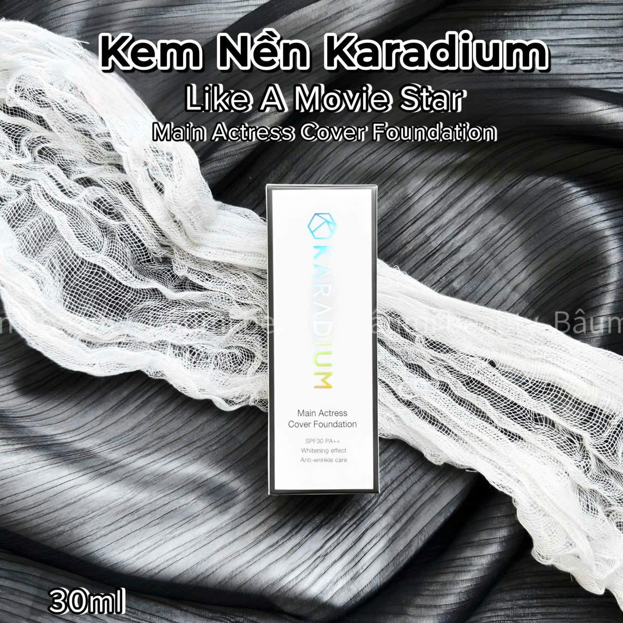 Kem nền che phủ cao Karadium Main Actress Cover Foundation 30ml - Hàn Quốc #21 tone sáng