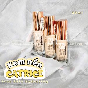 Kem nền căng mướt Catrice True Skin Hydrating Foundation cấp ẩm và che khuyết điểm tối ưu 30ml - Đức #010 tone lạnh da sáng