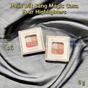 Bắt sáng 4 ô tone màu trend nhũ lấp lánh Magic Casa Four Highlighters 6g - Nội địa Trung #01