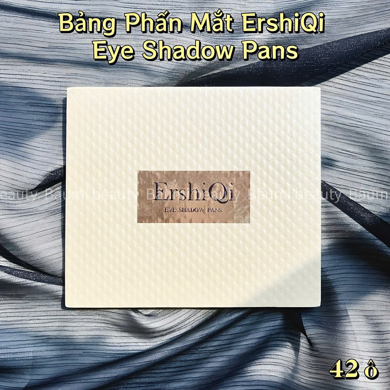 Bảng phấn mắt 42 ô lên màu chuẩn nhũ lấp lánh lâu trôi ErshiQi Eye Shadow Pans 20g