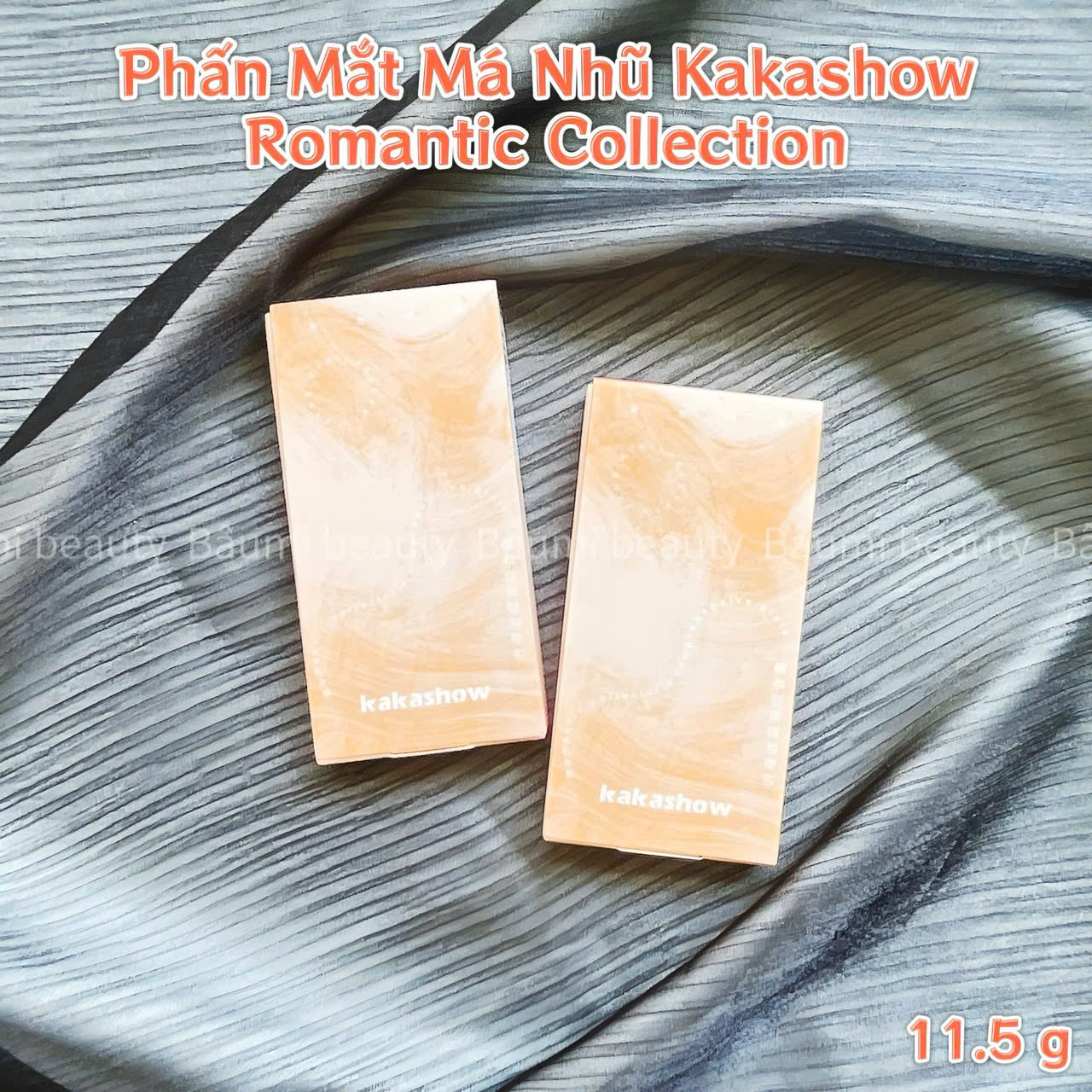 Bảng phấn mắt + má nhũ lì 6 ô highlight Kakashow Romantic Collection 11.5g - nội địa Trung #01