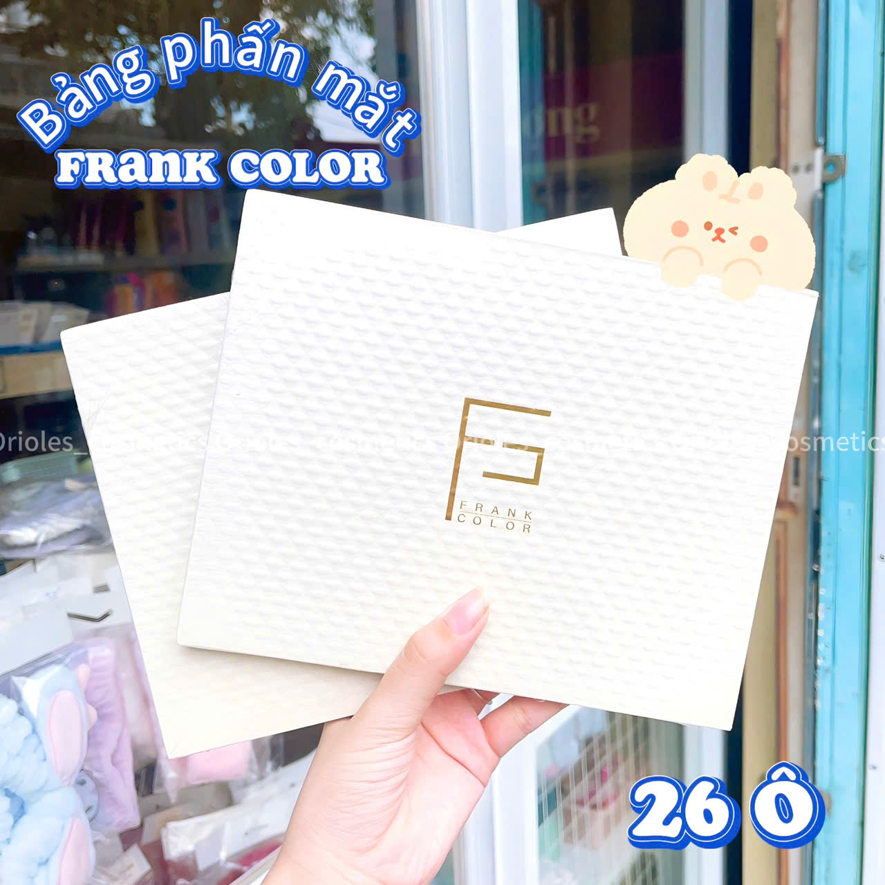 Bảng phấn mắt và má hồng 26 ô kèm cọ mắt Frank Color 30g - Nội Địa Trung