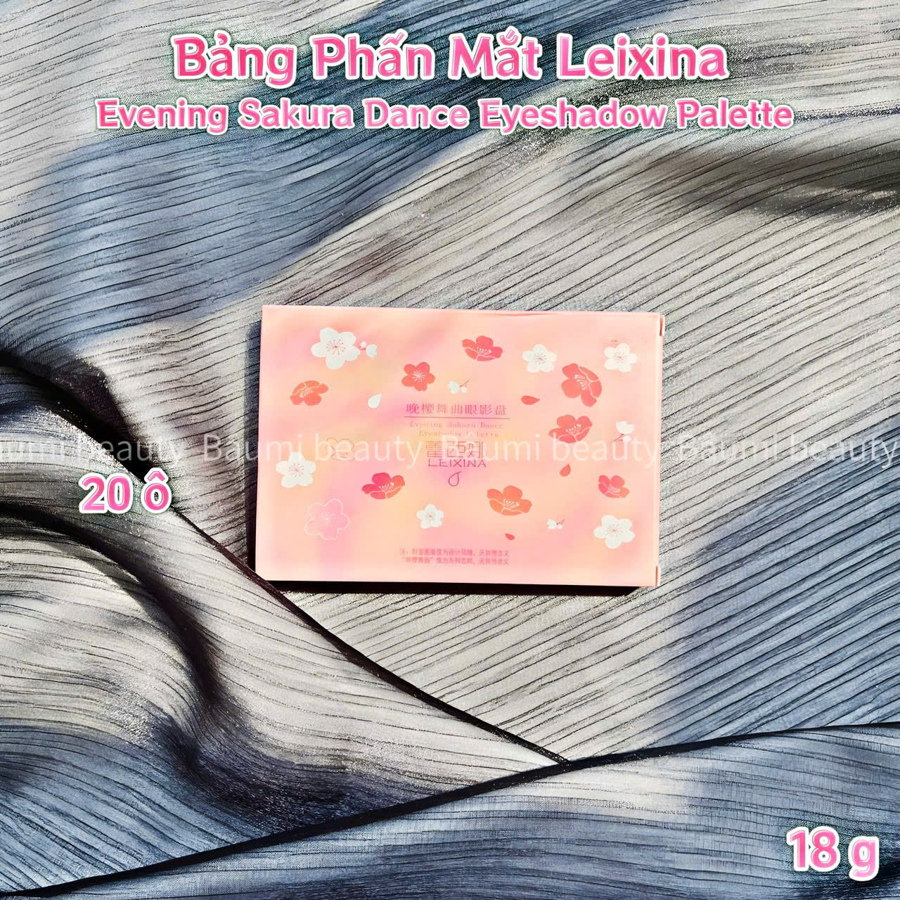 Bảng phấn mắt 20 màu Cherry Blossoms LEIXINA Evening Sakura Dance Eyeshadow Palette 18g - nội địa Trung #01