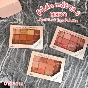 Bảng Phấn Mắt 12 ô Odbo Multi Look Eye Palette - Thái Lan #02 Orange Sign : cam gạch đất