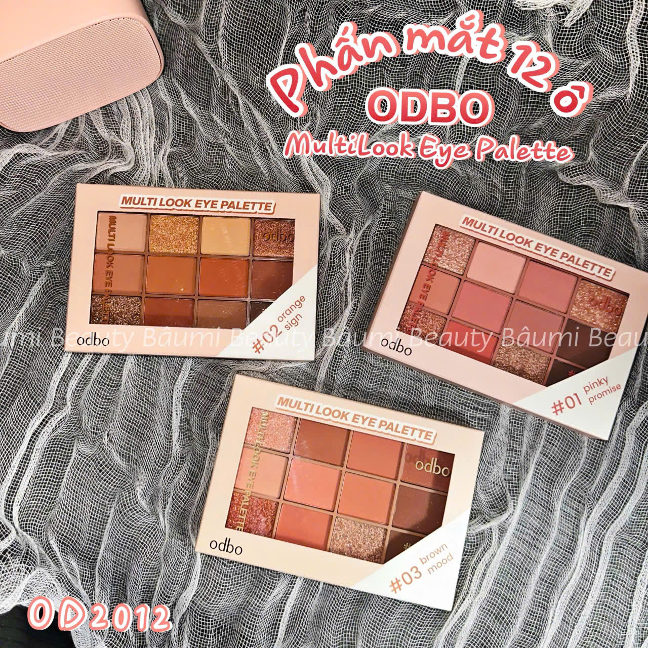 Bảng Phấn Mắt 12 ô Odbo Multi Look Eye Palette - Thái Lan #02 Orange Sign : cam gạch đất