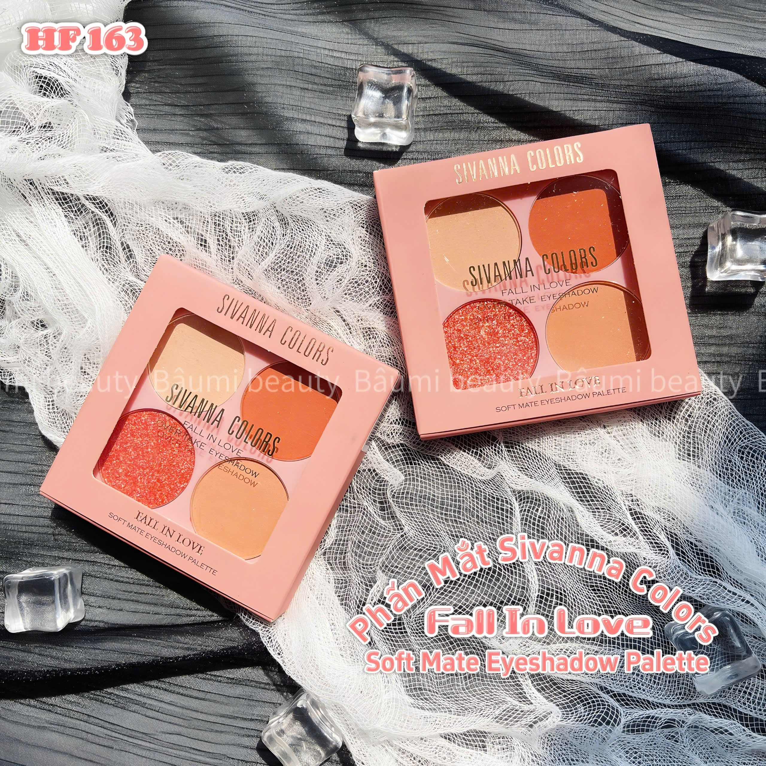 Phấn mắt 4 ô Fall In Love Over Take Eyeshadow Sivanna Colors HF163 7.8g - Thái Lan #03 Milk Tea