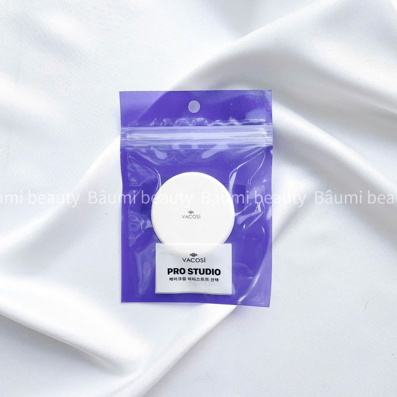 [ Lẻ 1 cái ] Bông mút trang điểm tròn nhỏ Pro Vacosi Prs Round Pro Sponge PU02 - Hàn Quốc