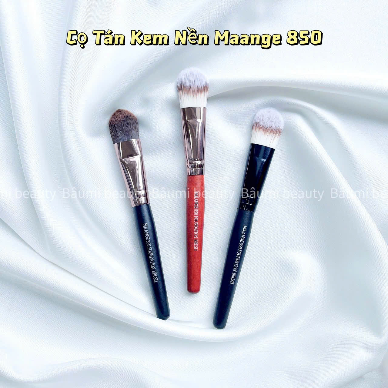 ( Lẻ 1 ) Cọ trang điểm/ cọ tán kem nền đầu dẹp 850 Foundation Brush 16g CND35