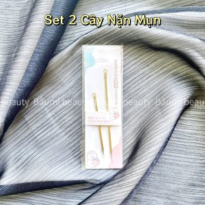 [ Set 02 Cây ] Bộ Cây Nặn Mụn Bằng Thép Không Gỉ Loại Đẹp Make Up Tool Nalamei