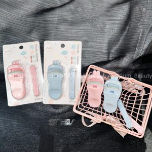( Set 2 ) Dụng cụ bấm mi và dao cạo cong tự nhiên nhỏ gọn tiện dụng cho đôi my cong vút tự nhiên