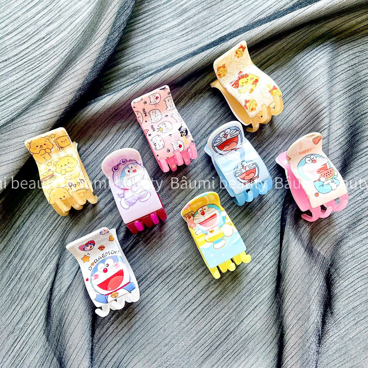 ( Lẻ 1 cái ) Kẹp tóc càng cua 5 răng nhựa cao cấp nhiều hoạ tiết xinh xắn CH22