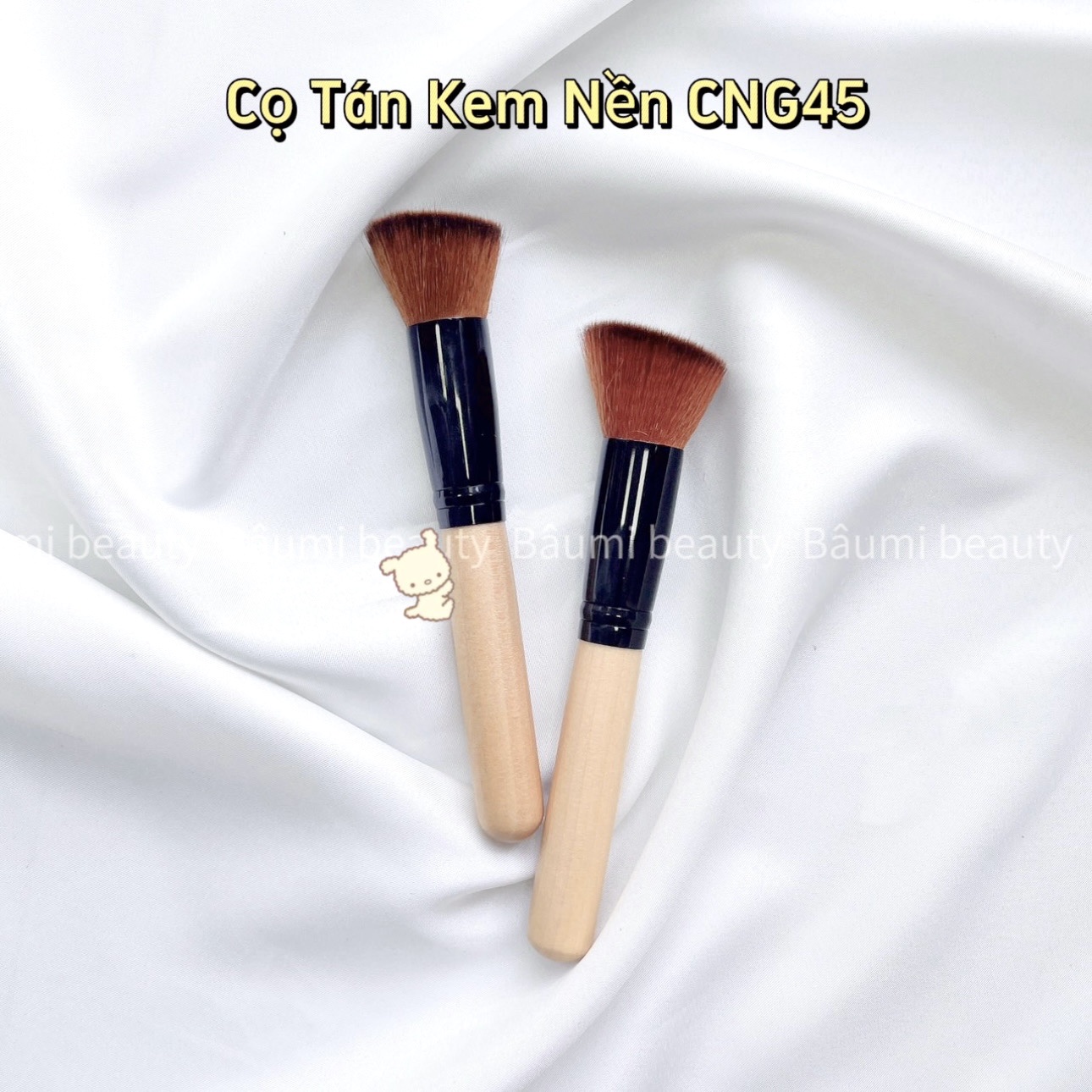 ( Lẻ 1 ) Cọ trang điểm tán kem nền cán gỗ lông mềm dễ tán tiết kiệm kem CNG45