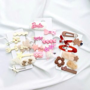 Set 8 kẹp đính đá nhiều màu hoạ tiết thời trang Y2k dễ thương V8KL45