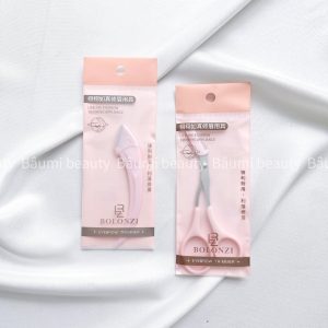 ( Set 2 ) Bộ dụng cụ kéo + dao cắt tỉa lông mày Bolonzi Eyebrow Trimmer
